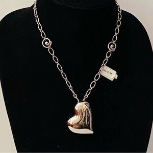 Flli Menegatti Sterling Heart Necklace Pendant 47g